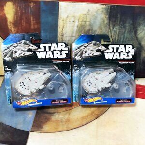 (2) NEW STAR WARS TOYS - CLASSIC MILLENNIUM FALCON ** 2014 *** INCLUDES STAND